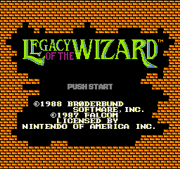 Legacy of the Wizard Title Screen